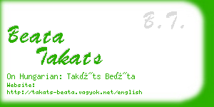 beata takats business card